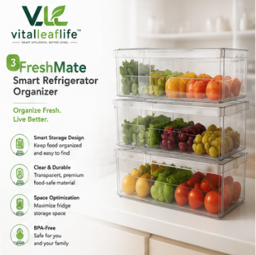 vitalleaflife™ FreshMate Smart Refrigerator Organizer