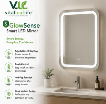 vitalleaflife™ GlowSense Smart LED Mirror